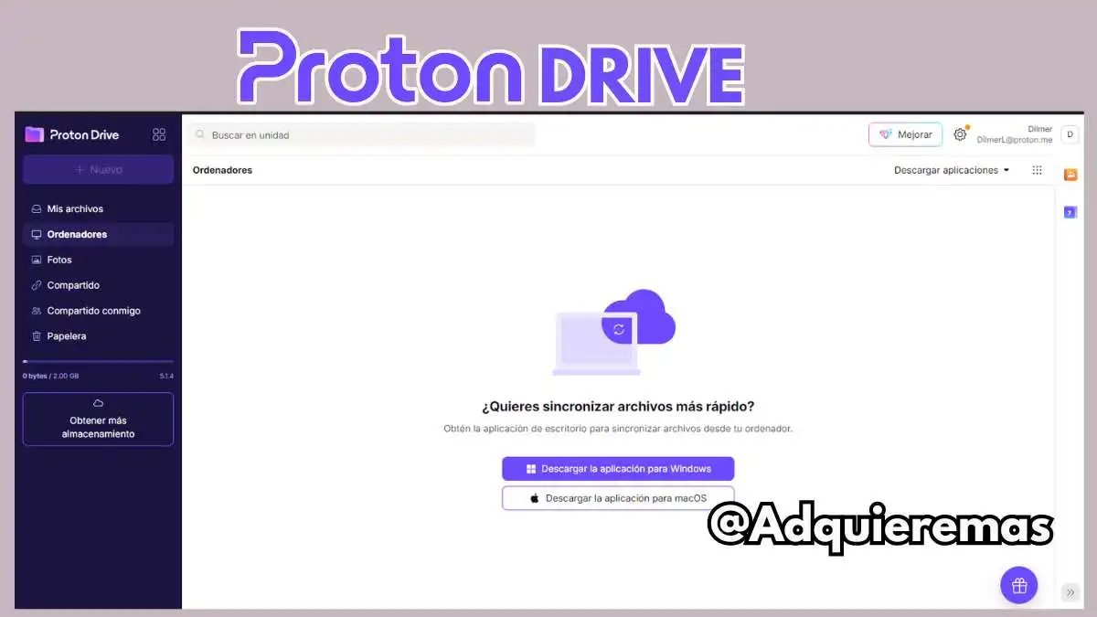 Proton Drive almacenamiento en la nube con cifrado de extremo a extremo