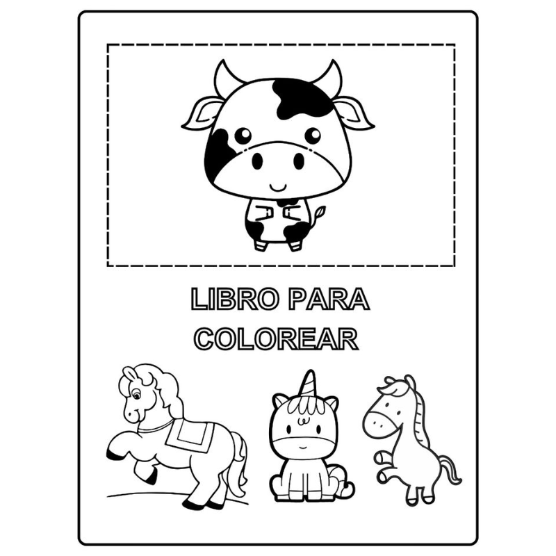 Libro de Colorear Animales 1-3 Años - Imagen 2 Libro de Colorear Animales 1-3 Años - Imagen 2