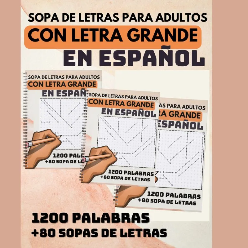 Sopa de Letras en Español para Adultos Letra Grande - Imagen 2 Sopa de Letras en Español para Adultos Letra Grande - Imagen 2